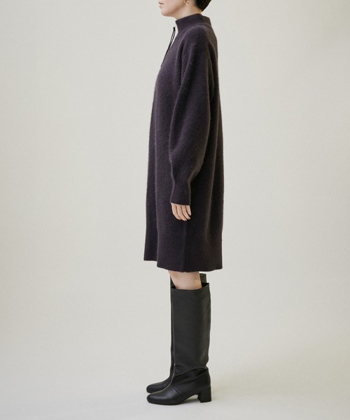 SALON adam et rope'（サロン アダム エ ロペ）の「フォックスウールジップニットミディワンピース（ワンピース・レディース・レッド系その他3/キナリ・FREE）」の12枚目の写真