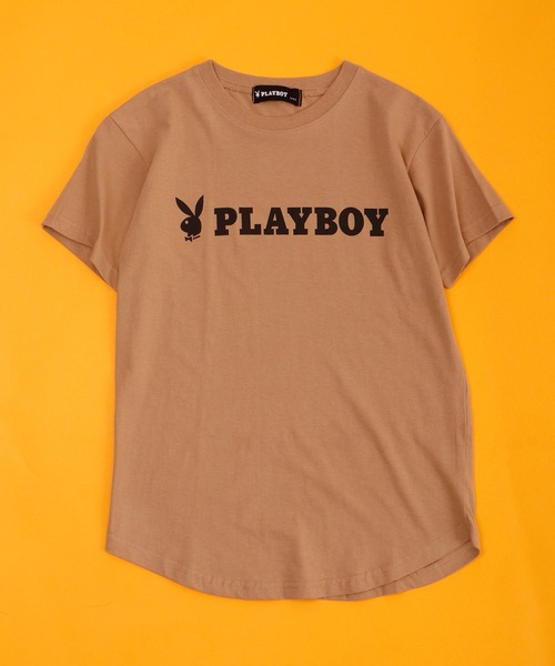 PLAYBOY プレイボーイ 英字 女性 ロゴ プリント 半袖Tシャツ PLAYBOY tシャツ PLAYBOY/プレイボーイ LOGO TEE Tシャツ メンズ