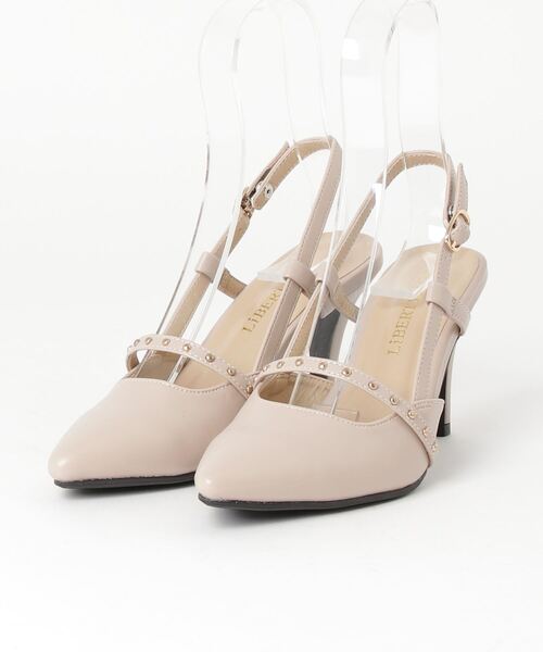 LibertyDoll(リバティードール)の「Liberty doll / スリングバック スタッズ ミュールパンプス 8.2cmヒール(1179)(パンプス・レディース・アイボリー/ブラック/ベージュ/シルバー・S/M/L/LL)」の11枚目の写真