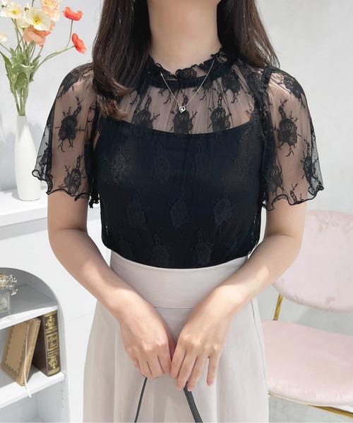 apres jour（アプレジュール）の「レーストップス+カップ付きキャミセット【ZOZOTOWN限定アイテム】（Tシャツ/カットソー・レディース・オフホワイト/ピンクベージュ/ブラック・フリー/X-LARGE）」の15枚目の写真