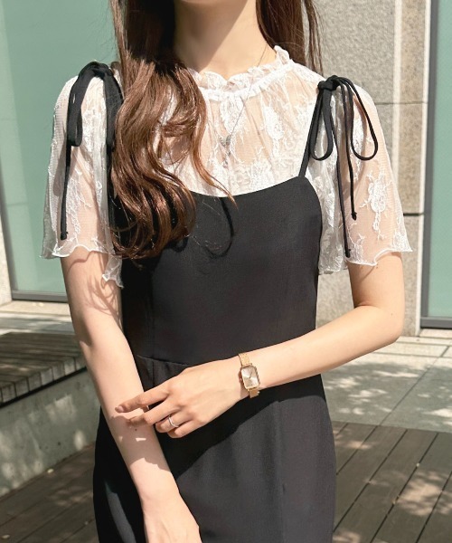 apres jour（アプレジュール）の「レーストップス+カップ付きキャミセット【ZOZOTOWN限定アイテム】（Tシャツ/カットソー・レディース・オフホワイト/ピンクベージュ/ブラック・フリー/X-LARGE）」の11枚目の写真