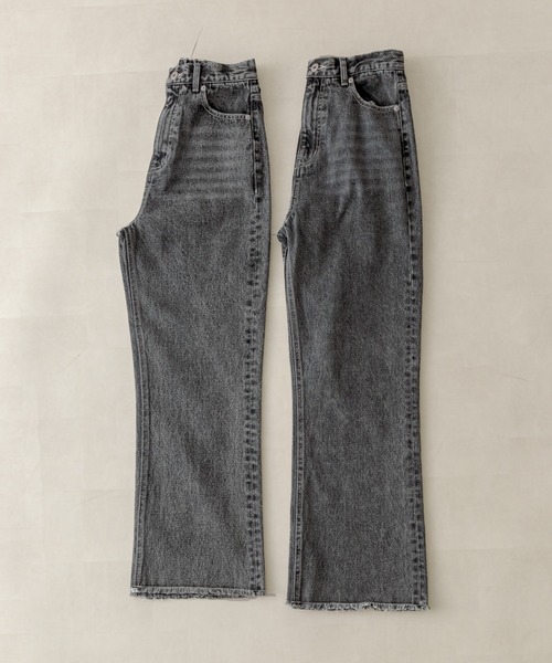 OLIVE des OLIVE（オリーブデオリーブ）の「セミフレアフリンジデニムパンツ　1032030010（デニムパンツ・レディース・ブルー/スミクロ・SMALL/MEDIUM）」の15枚目の写真