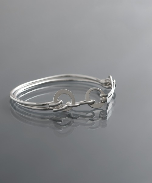 YArKA（ヤーカ）の「【YArKA/ヤーカ】assembly parts double line bangle [tojir un]/多パーツダブルラインバングル（バングル/リストバンド・メンズ・シルバー・M/L）」の10枚目の写真