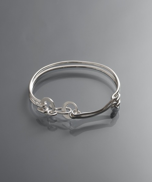 YArKA（ヤーカ）の「【YArKA/ヤーカ】assembly parts double line bangle [tojir un]/多パーツダブルラインバングル（バングル/リストバンド・メンズ・シルバー・M/L）」の9枚目の写真