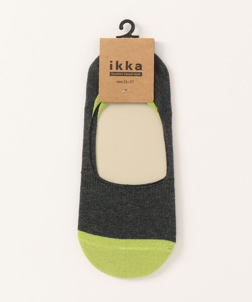 ikka（イッカ）の「配色シューカバー（ソックス/靴下・メンズ・オフホワイト/グレー/チャコールグレー・FREE）」の3枚目の写真