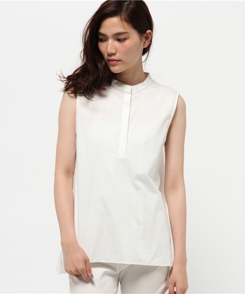 N.(N. Natural Beauty Basic)(エヌエヌナチュラルビューティーベーシック)の「チュニックノースリシャツ(シャツ/ブラウス・レディース・ホワイト/ブラウン/オレンジ/ブラック・MEDIUM)」の2枚目の写真