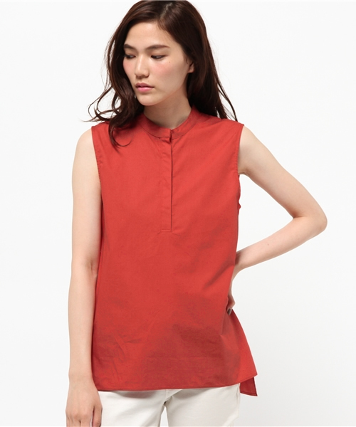 N.(N. Natural Beauty Basic)(エヌエヌナチュラルビューティーベーシック)の「チュニックノースリシャツ(シャツ/ブラウス・レディース・ホワイト/ブラウン/オレンジ/ブラック・MEDIUM)」の4枚目の写真
