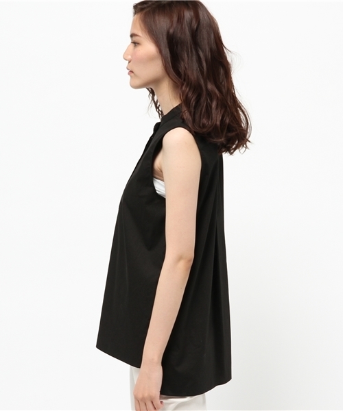 N.(N. Natural Beauty Basic)(エヌエヌナチュラルビューティーベーシック)の「チュニックノースリシャツ(シャツ/ブラウス・レディース・ホワイト/ブラウン/オレンジ/ブラック・MEDIUM)」の6枚目の写真