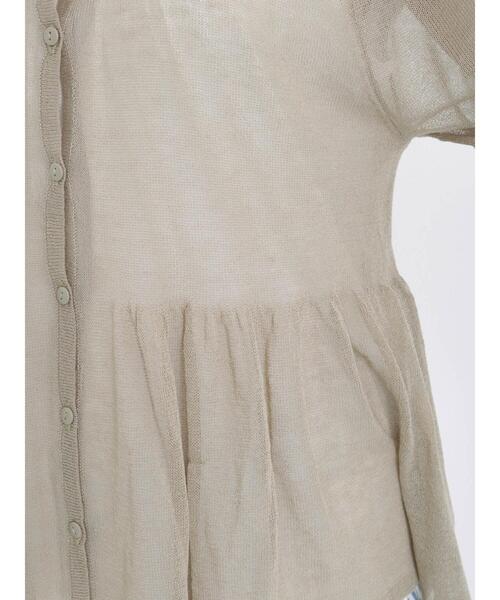 Samansa Mos2（サマンサ モスモス）の「ペプラムシアーニットカーディガン（カーディガン/ボレロ・レディース・チャコールグレー/ベージュ/レッド・F）」の13枚目の写真