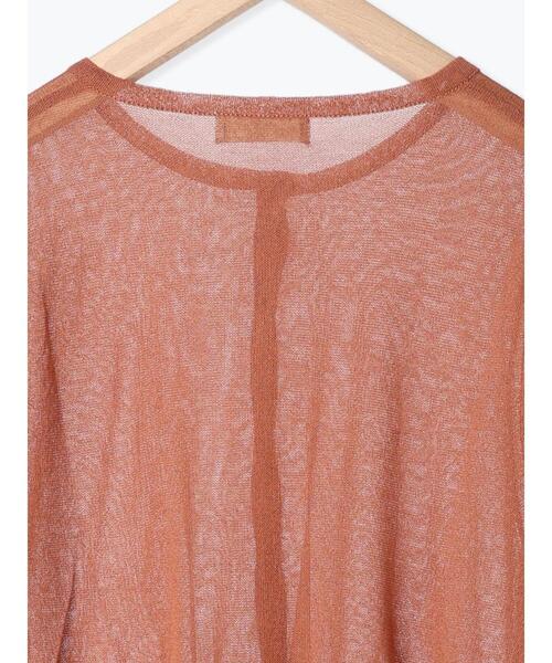 Samansa Mos2（サマンサ モスモス）の「ペプラムシアーニットカーディガン（カーディガン/ボレロ・レディース・チャコールグレー/ベージュ/レッド・F）」の21枚目の写真