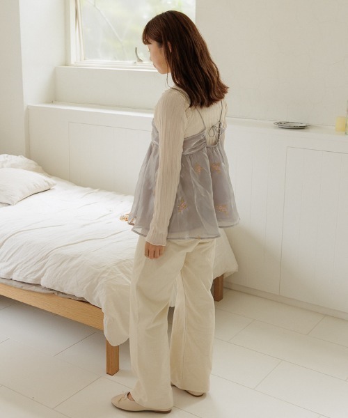 flower（フラワー）の「グロスブルーミングビスチェ（キャミソール・レディース・ブルー/アッシュグレー・FREE）」の8枚目の写真