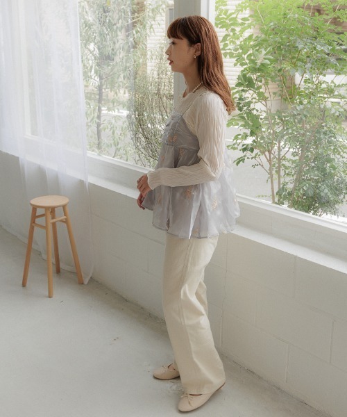 flower（フラワー）の「グロスブルーミングビスチェ（キャミソール・レディース・ブルー/アッシュグレー・FREE）」の9枚目の写真