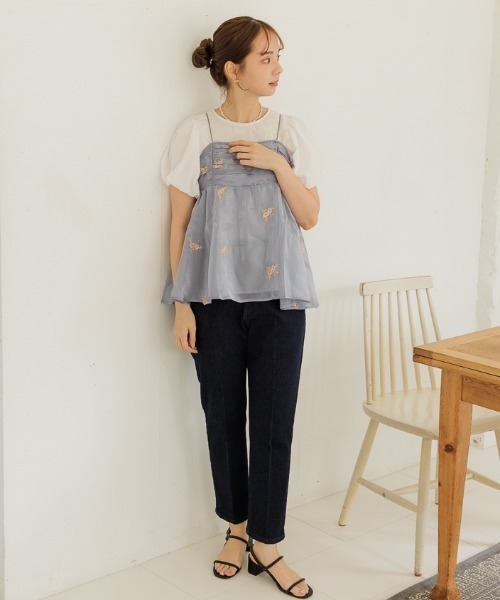 flower（フラワー）の「グロスブルーミングビスチェ（キャミソール・レディース・ブルー/アッシュグレー・FREE）」の13枚目の写真