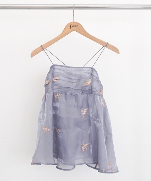 flower（フラワー）の「グロスブルーミングビスチェ（キャミソール・レディース・ブルー/アッシュグレー・FREE）」の18枚目の写真