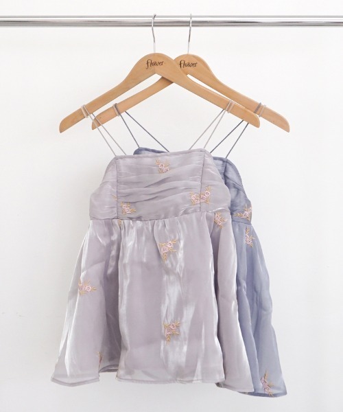 flower（フラワー）の「グロスブルーミングビスチェ（キャミソール・レディース・ブルー/アッシュグレー・FREE）」の19枚目の写真