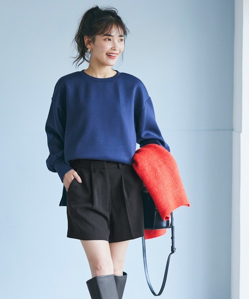 coca（coca）（コカ）の「トラペーズショートパンツ（その他パンツ・レディース・ブラック/アイボリー・M/L）」の2枚目の写真