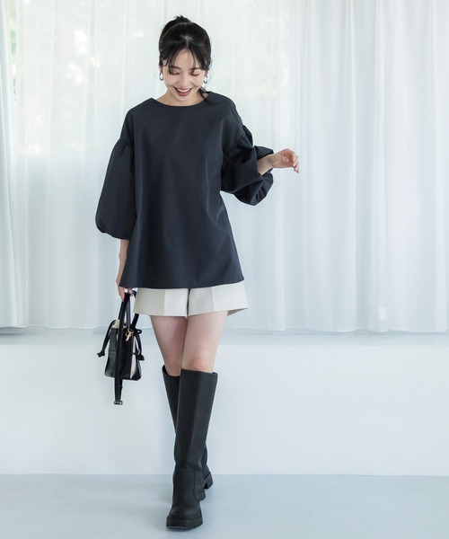 coca（coca）（コカ）の「トラペーズショートパンツ（その他パンツ・レディース・ブラック/アイボリー・M/L）」の6枚目の写真