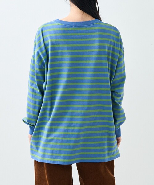 ボーダー ビッグ ロンT/長袖Tシャツ（Tシャツ/カットソー