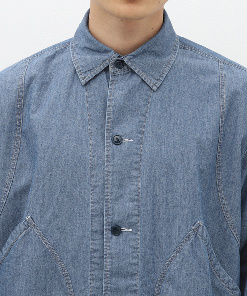 J.S.HOMESTEADジャーナルスタンダードシャンブレーシャツグレーL セール】【J.S.Homestead】INDIGO CHAMBRAY HUNTING SHIRTS