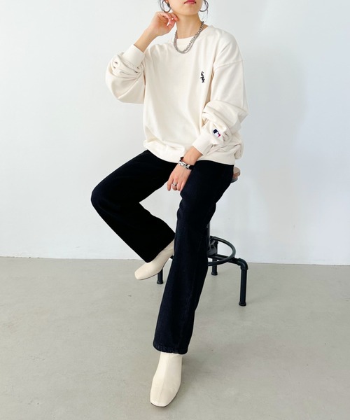 MLB（メジャーリーグベースボール）の「【WEB限定/別注】MLB(エムエルビー)/メジャーリーグ ワンポイントロゴ刺繍 ビッグシルエット スウェット クルーネックプルオーバー（スウェット・レディース・その他2/ブラック/ネイビー/グレー系その他/グレー/その他1・L/M）」の14枚目の写真