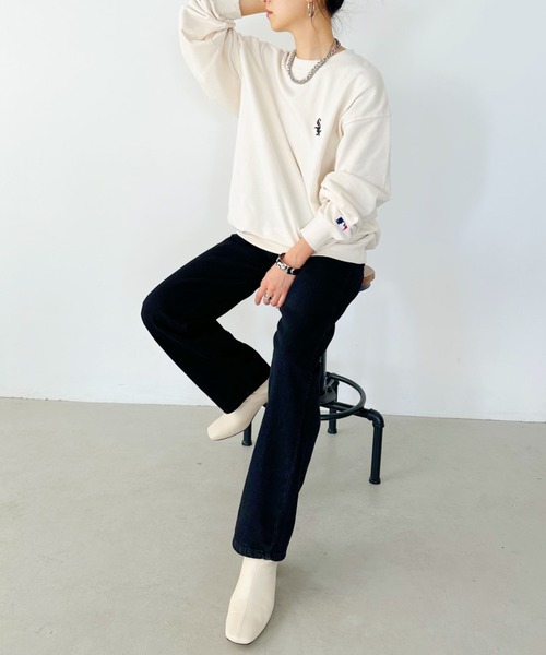 MLB（メジャーリーグベースボール）の「【WEB限定/別注】MLB(エムエルビー)/メジャーリーグ ワンポイントロゴ刺繍 ビッグシルエット スウェット クルーネックプルオーバー（スウェット・レディース・その他2/ブラック/ネイビー/グレー系その他/グレー/その他1・L/M）」の15枚目の写真