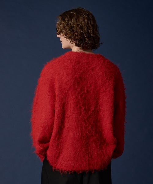 WETTEMPT(ウィテンプト)の「WOOL MIXED SHAGGY KNIT /ウールミックスシャギーニット(ニット/セーター・メンズ・ダークブラウン/カーキ/レッド・MEDIUM/LARGE/SMALL)」の19枚目の写真