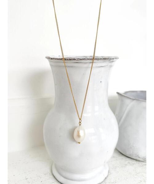 HALUHIROINE（ハルヒロイン）の「淡水パールワンポイントネックレス（ネックレス・レディース・ゴールド・FREE）」の18枚目の写真