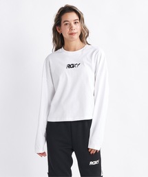 ITS TIME LS/ロキシーフロントブランドロゴUVカット付きフィットネスロングカットソー