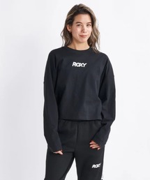 ITS TIME LS/ロキシーフロントブランドロゴUVカット付きフィットネスロングカットソー