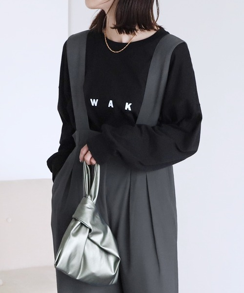 reca（レカ）の「ツイル風サロペット（サロペット/オーバーオール・レディース・ブラック/グレー・M）」の9枚目の写真