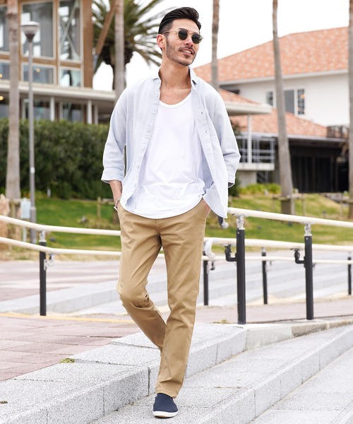 jiggys shop(ジギーズショップ)の「テーパードスリムチノパンツ(チノパンツ・メンズ・ホワイト/ブラック/ベージュ/ネイビー/カーキ・SMALL/MEDIUM/LARGE/X-LARGE)」の14枚目の写真