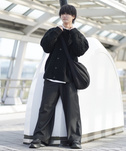 RAGEBLUE（レイジブルー）の「【まさコラボアイテム】ケーブルニット/クルーネックカーディガン（カーディガン/ボレロ・メンズ・ホワイト/レッド/ブラック・MEDIUM/LARGE）」の7枚目の写真