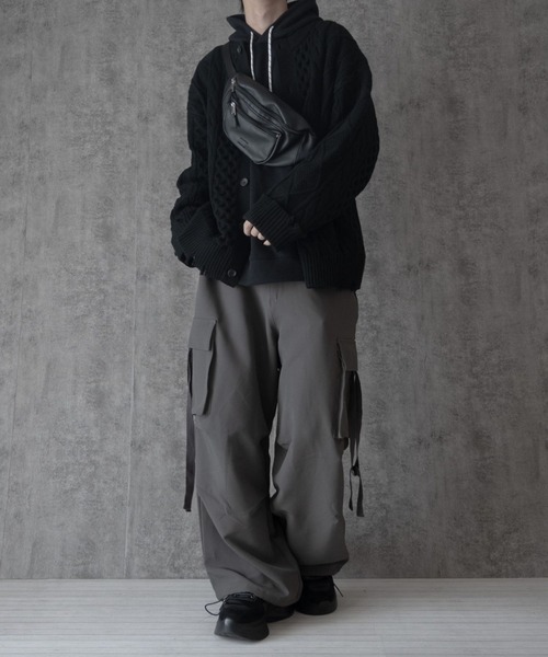 RAGEBLUE（レイジブルー）の「【まさコラボアイテム】ケーブルニット/クルーネックカーディガン（カーディガン/ボレロ・メンズ・ホワイト/レッド/ブラック・MEDIUM/LARGE）」の19枚目の写真