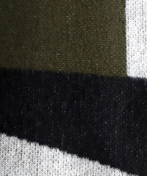 SITRY(シトリー)の「panel pattern jacquard knitting crew neck sweater/パネル柄 ジャガード ニット クルーネック セーター/ニット/総柄(ニット/セーター・メンズ・ブルー/チャコールグレー/カーキ・M/L)」の10枚目の写真