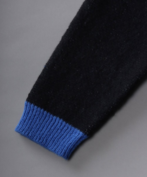 SITRY(シトリー)の「panel pattern jacquard knitting crew neck sweater/パネル柄 ジャガード ニット クルーネック セーター/ニット/総柄(ニット/セーター・メンズ・ブルー/チャコールグレー/カーキ・M/L)」の13枚目の写真