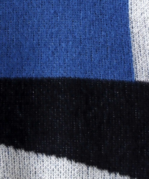 SITRY(シトリー)の「panel pattern jacquard knitting crew neck sweater/パネル柄 ジャガード ニット クルーネック セーター/ニット/総柄(ニット/セーター・メンズ・ブルー/チャコールグレー/カーキ・M/L)」の14枚目の写真
