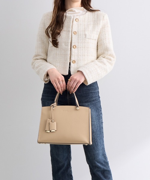 Jewelna Rose（ジュエルナローズ）の「ターミー ミドルサイズハンドバッグ 10757（トートバッグ・レディース・バーガンディー/ピンク/ライトホワイト/ライトイエロー・FREE）」の8枚目の写真