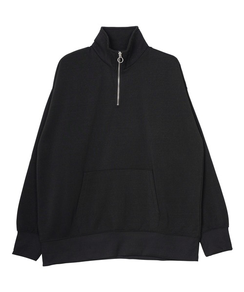 jiggys shop（ジギーズショップ）の「綿タッチ裏起毛ハーフZIPスウェットトレーナー（スウェット・メンズ・グレー系その他/杢グレー/グレー/パープル/ブラック・MEDIUM/LARGE/X-LARGE）」の10枚目の写真