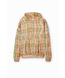 Desigual◆Maria Escoteオーバーサイズスピリッツフーディー/パーカー/S/マルチカラー/総柄/22WWSK DESIGUAL Oversize Plush Sweater DESIGNED BY MARIA ESCOTÉ