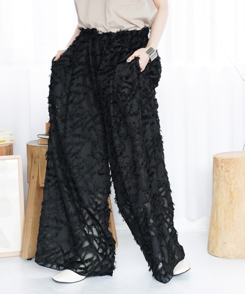 Aphlotus（アプロタス）の「裏付き フロントタック シアーパンツ フリンジ（その他パンツ・メンズ・アイボリー/ブラック・LARGE/MEDIUM/SMALL）」の19枚目の写真