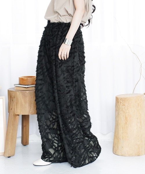 Aphlotus（アプロタス）の「裏付き フロントタック シアーパンツ フリンジ（その他パンツ・メンズ・アイボリー/ブラック・LARGE/MEDIUM/SMALL）」の21枚目の写真