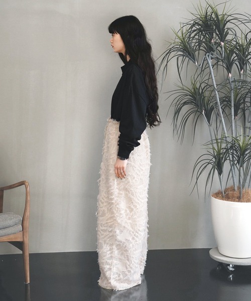 Aphlotus（アプロタス）の「裏付き フロントタック シアーパンツ フリンジ（その他パンツ・メンズ・アイボリー/ブラック・LARGE/MEDIUM/SMALL）」の7枚目の写真