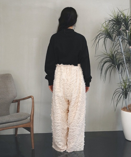 Aphlotus（アプロタス）の「裏付き フロントタック シアーパンツ フリンジ（その他パンツ・メンズ・アイボリー/ブラック・LARGE/MEDIUM/SMALL）」の9枚目の写真