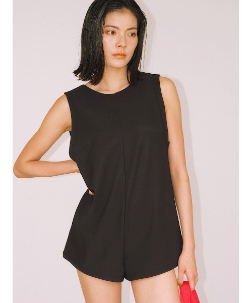 null.（ヌル）の「バックオープンリブジャンプスーツ（ワンピース