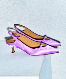 LE TALON | GRISE5cmポインテッドGRモチーフスリングバック(パンプス)