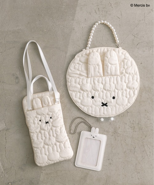 Miffy（ ミッフィー）の「ミッフィー2wayうちわバッグ　1041180010（ハンドバッグ・レディース・オフホワイト/ブラック・FREE）」の18枚目の写真