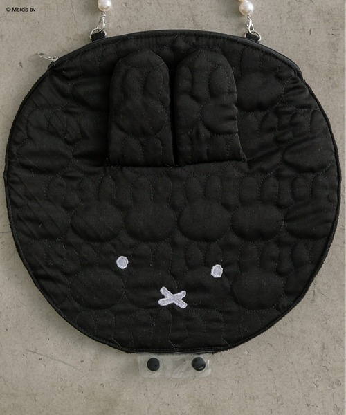 Miffy（ ミッフィー）の「ミッフィー2wayうちわバッグ　1041180010（ハンドバッグ・レディース・オフホワイト/ブラック・FREE）」の10枚目の写真
