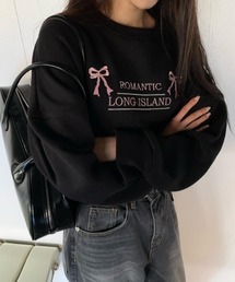 Vipoa | リボンロゴ刺繍スウェット(スウェット)