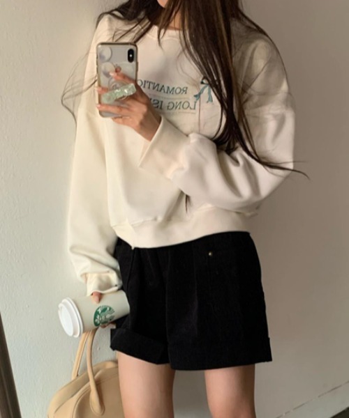 Vipoa（ヴィポア）の「リボンロゴ刺繍スウェット（スウェット・レディース・グレー/ブラック/アイボリー・FREE）」の9枚目の写真