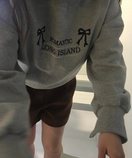 Vipoa（ヴィポア）の「リボンロゴ刺繍スウェット（スウェット・レディース・グレー/ブラック/アイボリー・FREE）」の14枚目の写真